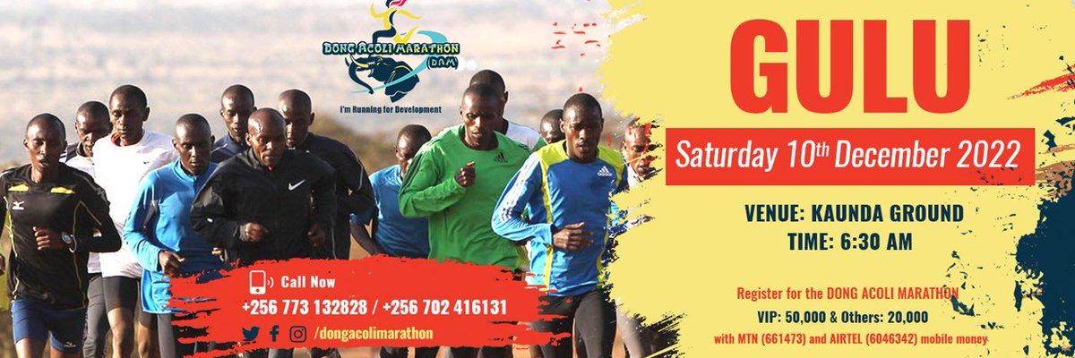 EvelynLanyero's tweet photo. @dongacoli Count down! All roads leads to Gulu! Run for development. https://t.co/kONjMhAdfe