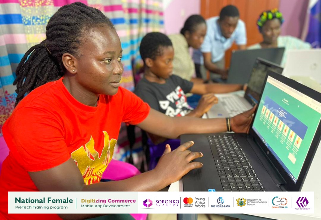 WAN_HiveGH's tweet photo. 𝐍𝐚𝐭𝐢𝐨𝐧𝐚𝐥 𝐅𝐞𝐦𝐚𝐥𝐞 𝐏𝐫𝐞-𝐓𝐞𝐜𝐡 𝐓𝐫𝐚𝐢𝐧𝐢𝐧𝐠 - 𝐃𝐢���𝐢𝐭𝐚𝐥 𝐂𝐨𝐦𝐦𝐞𝐫𝐜𝐞
It’s a new week, yesterday, trainees learnt more about CSS properties such as Max-width, Border, and Border-radius
#wanhiveimpact
#soronkoimpact
#ladiesintech
#pretech https://t.co/C0vRqCDbCK