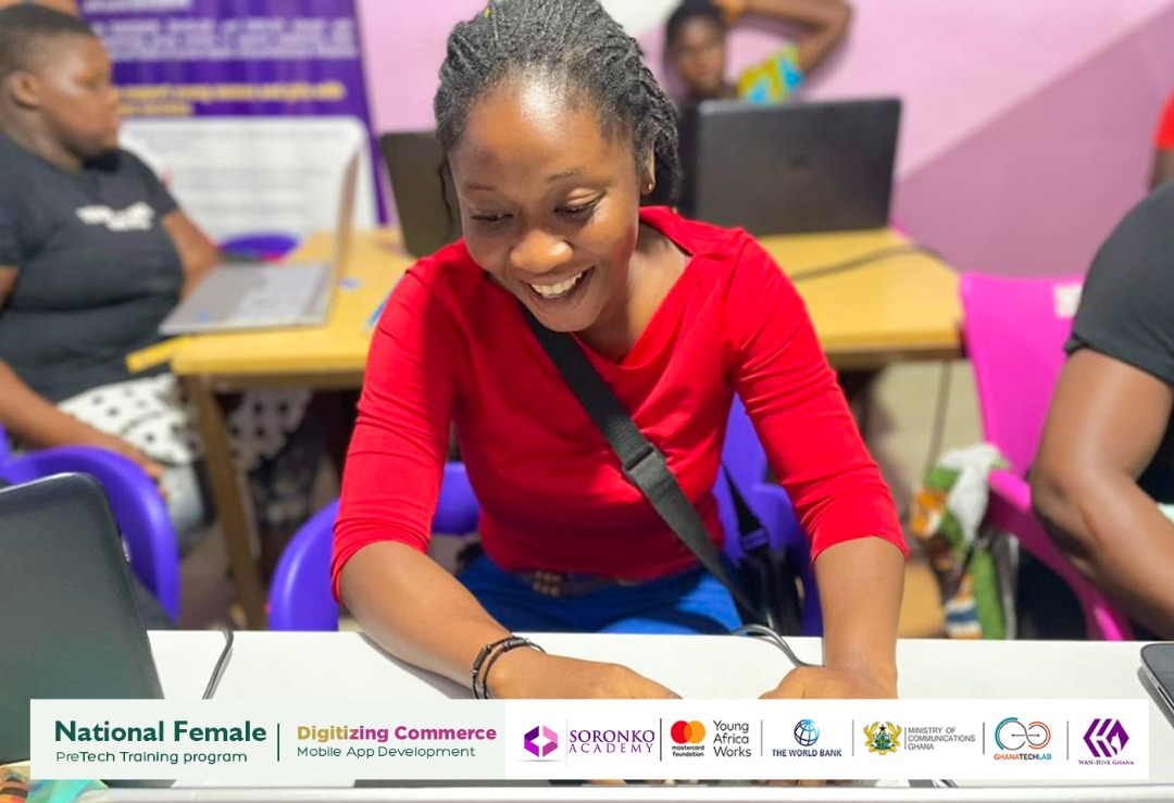 WAN_HiveGH's tweet photo. 𝐍𝐚𝐭𝐢𝐨𝐧𝐚𝐥 𝐅𝐞𝐦𝐚𝐥𝐞 𝐏𝐫𝐞-𝐓𝐞𝐜𝐡 𝐓𝐫𝐚𝐢𝐧𝐢𝐧𝐠 - 𝐃𝐢���𝐢𝐭𝐚𝐥 𝐂𝐨𝐦𝐦𝐞𝐫𝐜𝐞
It’s a new week, yesterday, trainees learnt more about CSS properties such as Max-width, Border, and Border-radius
#wanhiveimpact
#soronkoimpact
#ladiesintech
#pretech https://t.co/C0vRqCDbCK