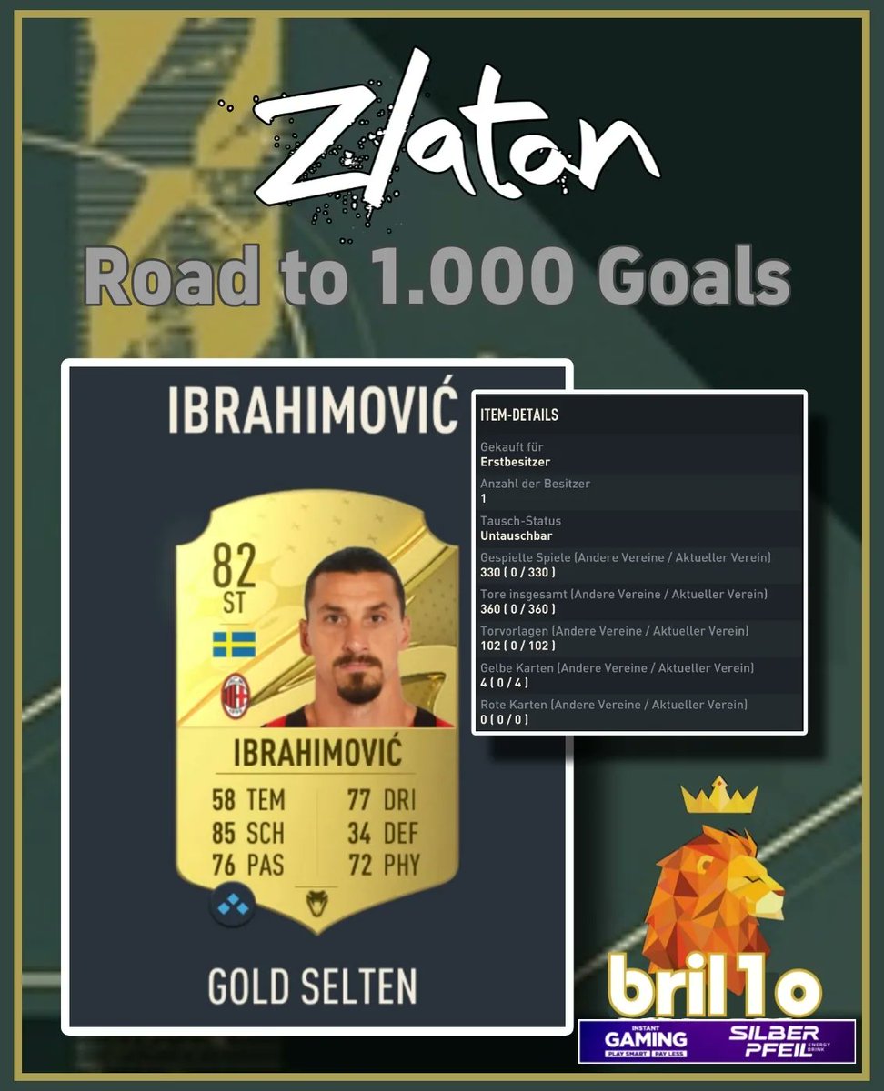 bril1o's tweet photo. Wรคrend meine Road to 1k Goals mit Zlatan gut voran geht, happert es noch in der WL. Schaffen wir aber auch noch, ihr wisst, #GivingUpIsNotAnOption ๐ฆ
#zlatan #ibrahimovic #fifaultimateteam #FIFA23 #weekendleague #playstation5 #zlatangoals #goals #twitch #italy #acmilan #milano https://t.co/yu6VxwFsT4