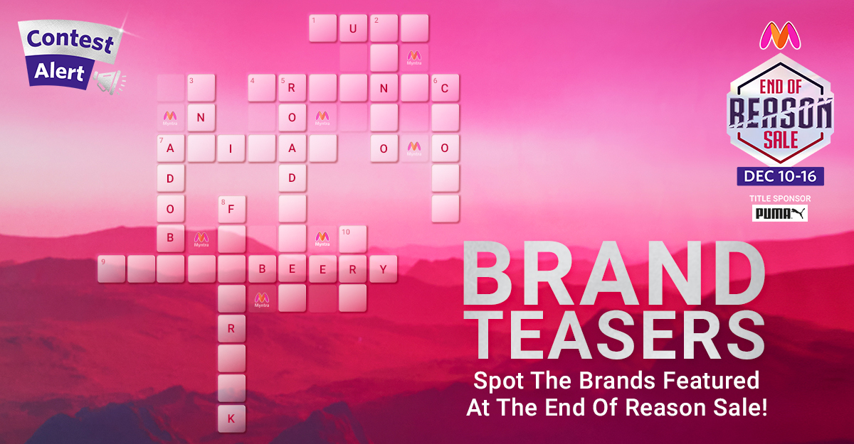 myntra's tweet photo. HINT: Your FAVORITE fashion &amp; beauty brands! ;) List 'em all in the comments below &amp; 1 winner takes home a Myntra Gift Voucher of Rs. 5K.
Use #ReadyForMyntraEORS #WinBigWithMyntraGamezone
+ follow @myntra to qualify 
#Contest #ContestAlert #ContestAlertIndia https://t.co/OOrrrLXsFK