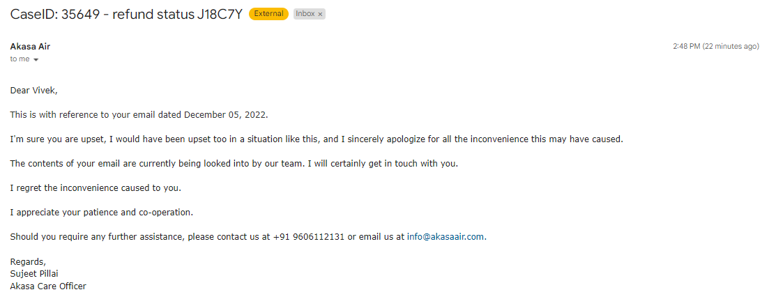 1982_vv's tweet photo. @AkasaAir Following up on daily basis from past 1 month on mail. The content of your mail replies remains the same. I don't know what you guys are up to? Whether you are really willing to refund my amount or not?
@AkasaAir @MoCA_GoI @JM_Scindia https://t.co/eIZQhsdN28