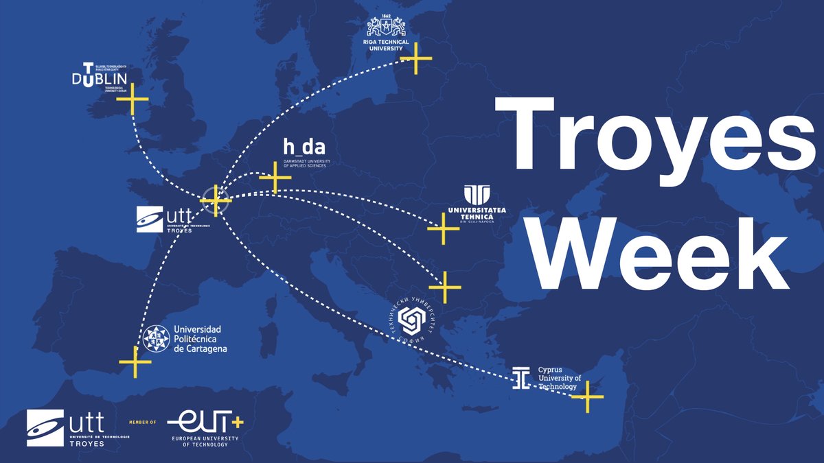 UTTroyes's tweet photo. 🎥Retour en images sur la Troyes Week UTT member of @EuropUnivTech  qui a eu lieu en septembre dernier avec nos partenaires Européens 🇪🇺 sur notre campus #UTTroyes 👉https://t.co/j2bXh5iqmC #UTTroyes #TroyesWeek #EUTech https://t.co/3JpwtWNU8p