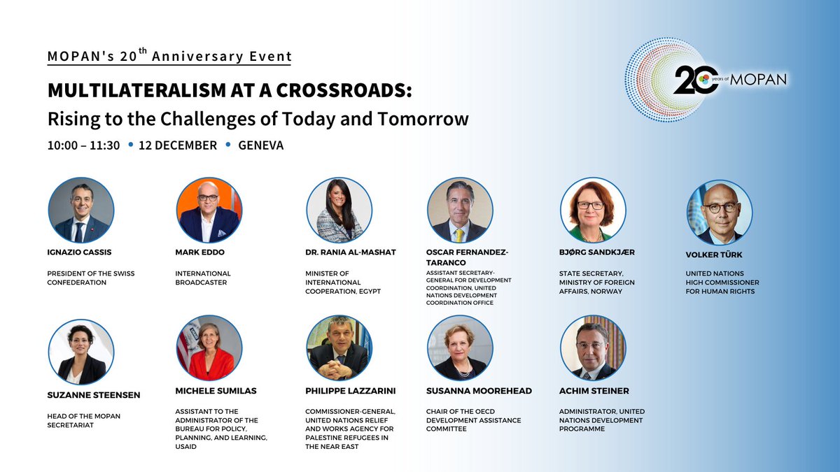 What individual &amp; collective responses are required to promote a robust, fit-for-the-future multilateral system?
🗓️12 December🔹Geneva
🌐Join MOPAN for a discussion on the future of the multilateral system.
📝Register to join: fal.cn/3u0M2
#20yearsofMOPAN