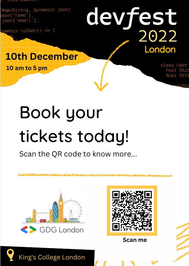 🚨Book your tickets 🎟 🗣 40+ speakers 🎫 250 peoples registered 🛤 #AIML #web #android #cloud #flutterfire #students #WTM Few tickets are remaining now! @gdg_london @FlutterLDN @GoogleDevEurope