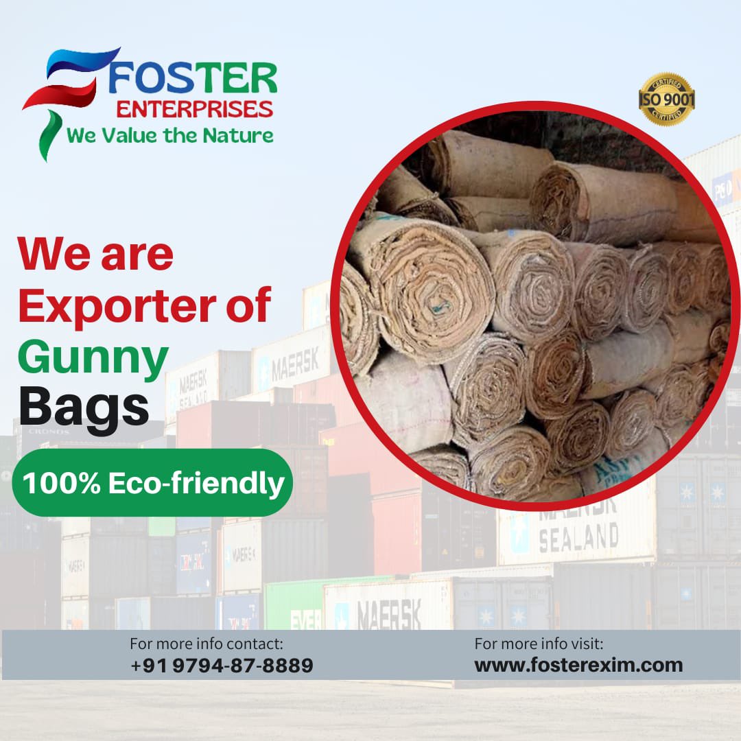 fosterexim's tweet photo. We offer a wide range of 100% eco friendly jute gunny bags and carry bags at competitive prices.

#gunnybags #bulkcargo #jutegunnybags #jutebags #juteexporter #jutebag #jutebagsmanufacturerindia #jutebagsindia #jutebagsmanufacturer #jutebagsmanufacturers #jutebagsmanufacturing https://t.co/4GVDRW1mbM