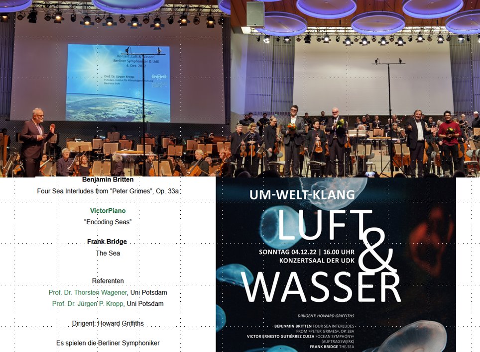 Impressions from the amazing „Umwelt-Klang“ concert on “air” and “water” with @BerlinerSymphon. It was a pleasure to be part of this endeavour and to contribute together with @UniPotsdamWater