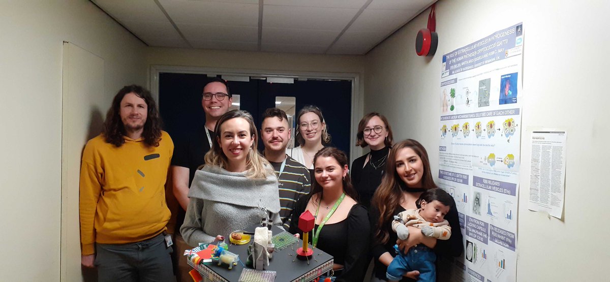 BanzhafLab's tweet photo. Congratulations to Dr. @gabiboelter. Its the first PhD student graduating from our laboratory - a defining moment for future grad. traditions. To honour my ancestral laboratories @TypasLab and Vollmer we crafted a PhD hat. Big thanks to @pmoyniha and Waldemar to hold the viva. https://t.co/S2HzO4ioAr