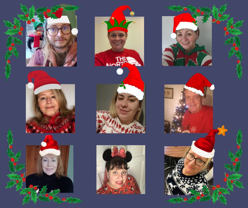 staffscvys's tweet photo. #ChristmasJumperDay
#teamscvys
#santahats
#Hollyoaks
#elves https://t.co/Oh2xVqMRae