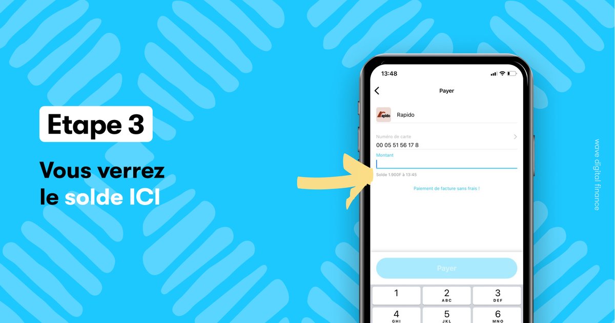 Vous êtes souvent sur la route et vous craignez de ne pas avoir assez de recharge Rapido ?
Pas de panique : Vous pouvez vérifier le solde restant dans votre carte en suivant les étapes ci-après. 
Simple et pratique!

#BouBakhBi
#Waveko