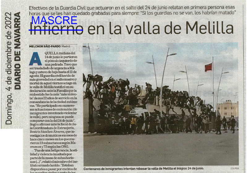 DiabloNavarra's tweet photo. Berandutzen ari zen Diario BENEMÉRITO de Navarrak GCari eskeinitako zuriketa Melillakoarekin
Hamarnaka migratzaile erahilekin eta ehundaka desagertuekin itzulketa beroen harira Diario de Navarrarentzat beste behin ere banemerita izan zen biktima.
Nazkagarria
#BizitzaDaHandiena https://t.co/hNFkmjZkim