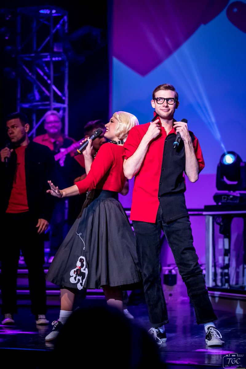 Is he thinking:

1) does she love me?
2) maybe she loves me not
3) that's a big poodle on her skirt

#HotRodsHighHeels
<a href="/CCooperTheatre/">Clay Cooper Theatre</a> 
#ExploreBranson