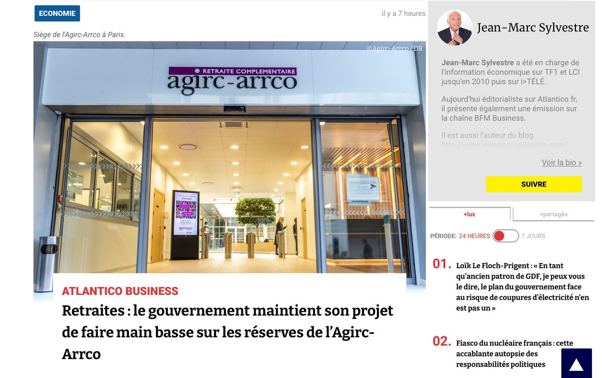 GuillaumeANCEL1's tweet photo. #Retraite
Thread
1. Le gouvernement maintient son projet de prise de contrôle des cotisations retraite des salariés du privé, l’#AgircArrco

https://t.co/mHlOGt65qP https://t.co/MEHWbE7PI9