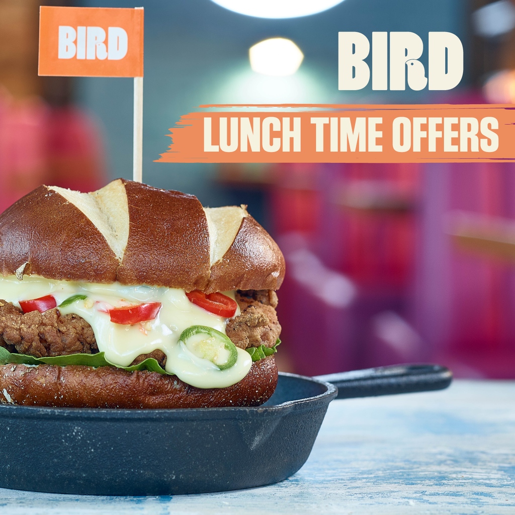 Time for lunch!

We’ve got amazing Lunch Time Offers for just £9.50! Choose from:

-Classic Burger &amp; Fries
-Tenders &amp; Fries (Gluten Free)
-Wings &amp; Fries (Gluten Free)
-Wrap &amp; Fries

Follow us <a href="/bird_restaurant/">Blue Bird Restaurant</a>

#BurgerLondon #BurgerLover #GlutenFree #Islington #CanaryWharf