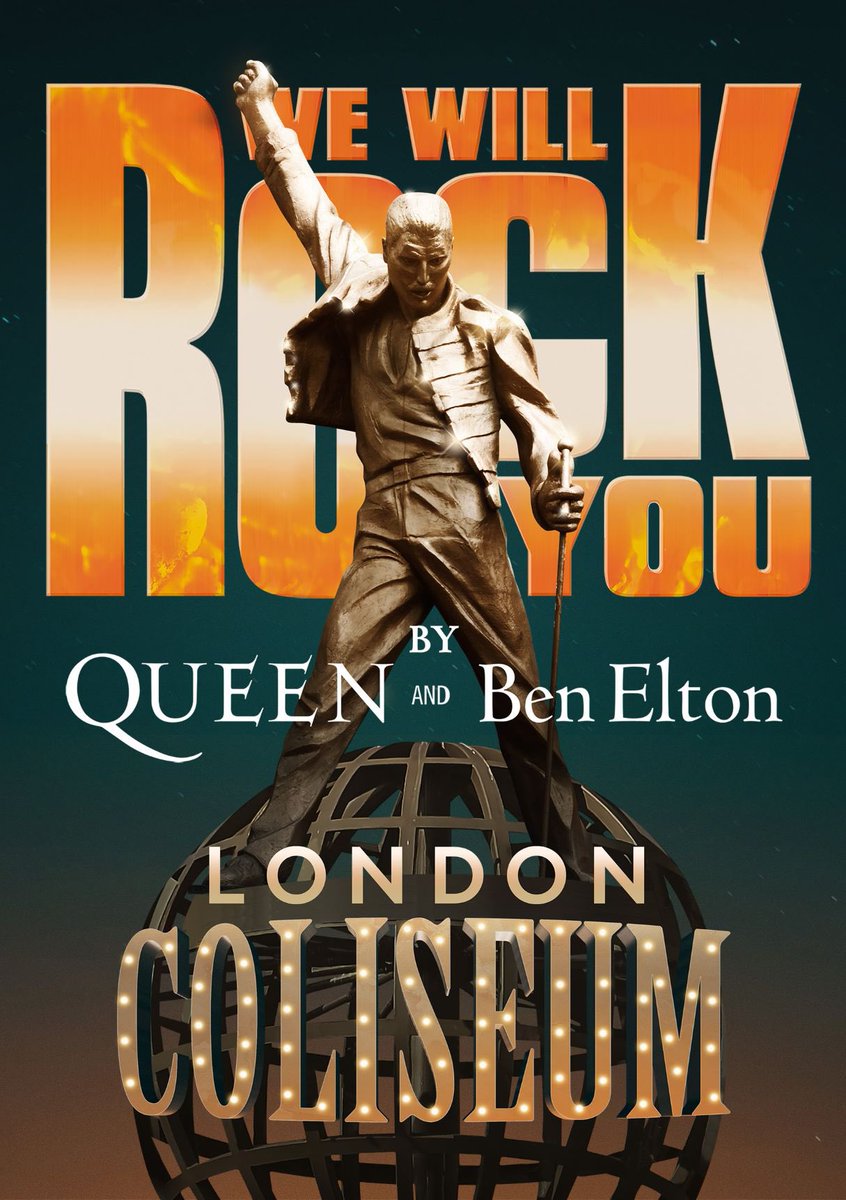 Smash hit Queen &amp; Ben Elton musical, ‘We Will Rock You’, (<a href="/wwrymusical/">We Will Rock You</a>) will open at the London Coliseum next year for a 12 week limited season - celebrating 21 years since the show first premiered in the West End.

Tickets now on sale WEWILLROCKYOULONDON.CO.UK 
 
#wwry 
#musical