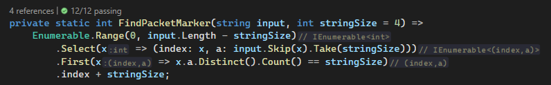 madSimonJ's tweet photo. Very easy #AdventOfCode today with a bit of #FunctionalCSharp .  There were a few ways to do this, but I went with the simplest. https://t.co/ihkPIkzjCR