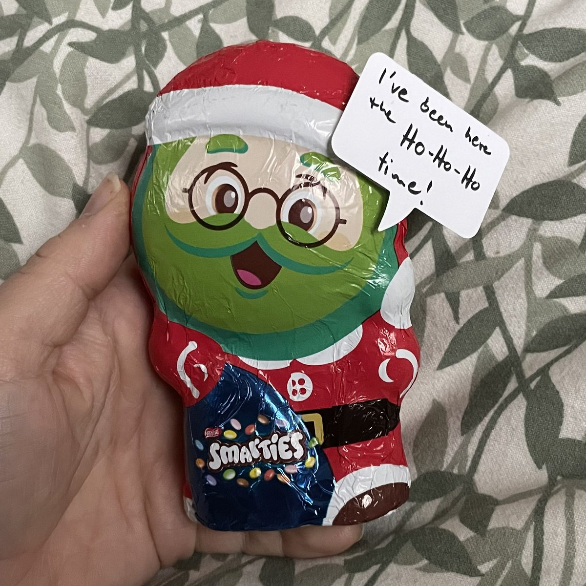Zaphira's tweet photo. I found this sweet @GameChangerSam in my shoe this morning. In Germany it’s St. Nicholas Day. 🎅🏻 #gamechanger #hohoho https://t.co/gTh04tmUZd