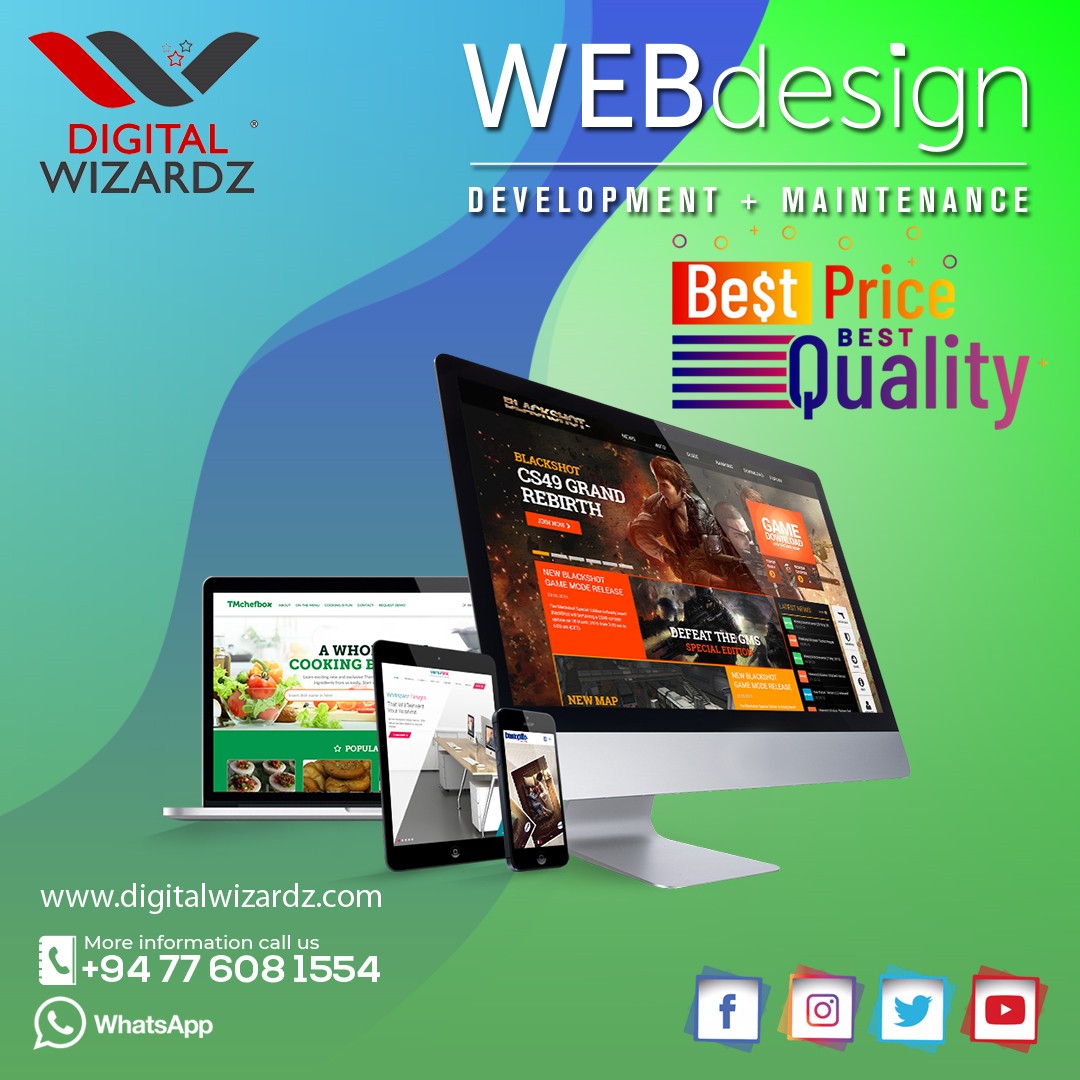 Web Design, Development and Hosting! 📱💻
We can design, develop and host a modern Responsive Website for your business. No matter what the device is, your website will be viewable to your audience
#DigitalWizardz #WebDesignAndDevelopmentarketing #graphicdesign #branding