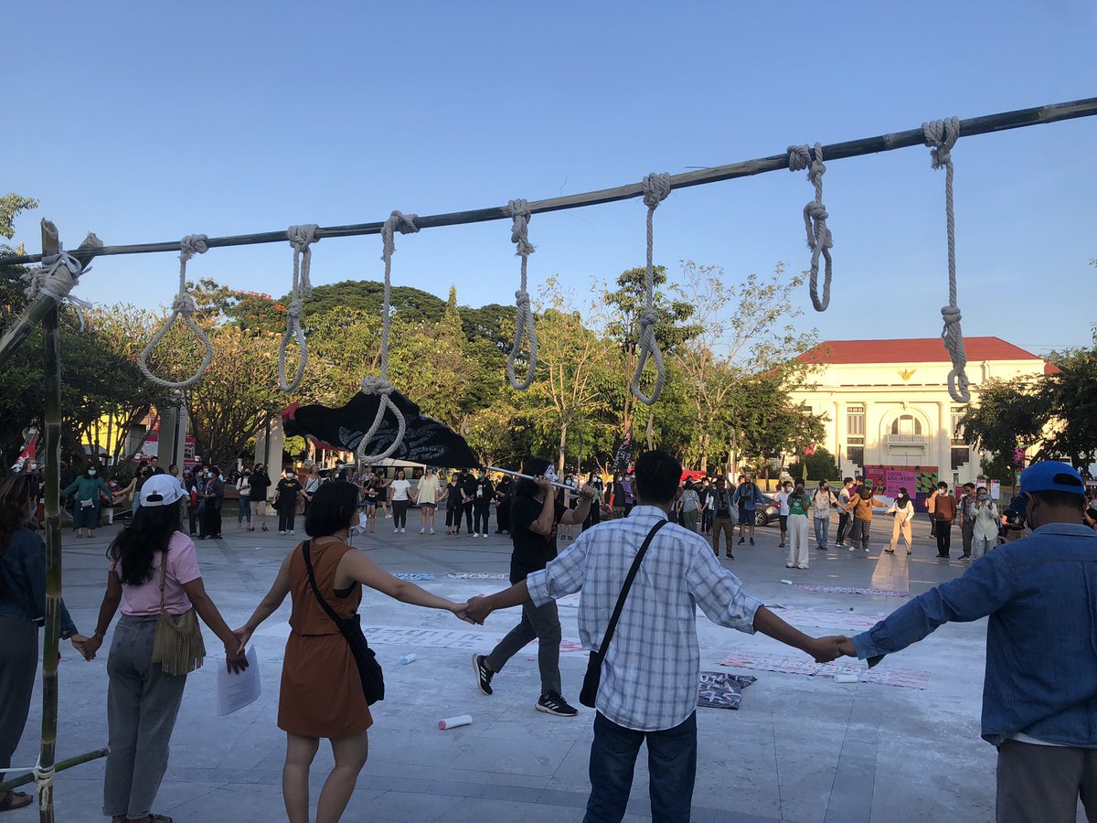 Protest in Thailand against the Myanmar military regime’s recent decision to impose the death sentence on seven student activists