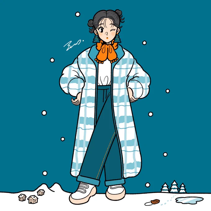  #冬ファッションなイラストがみたい 