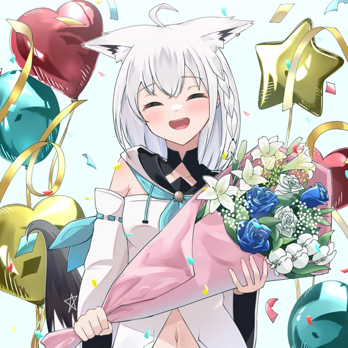 フブちゃんの4周年記念イラストでした! #今年も残りわずかなので今年一番伸びた絵を貼る 