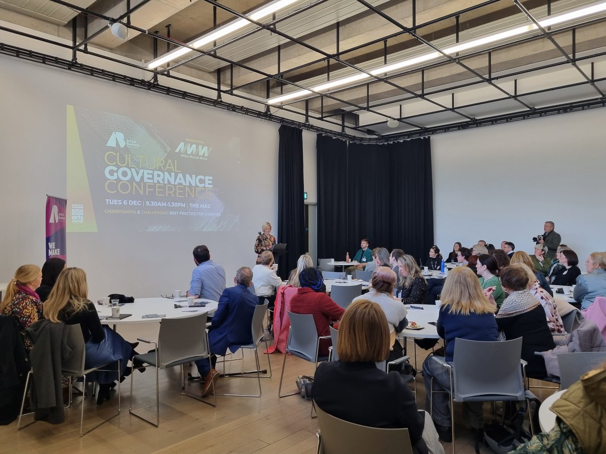 artsbusinessni's tweet photo. Our sold-out Cultural Governance Conf, sponsored by @MMWlegal is just about to kick off! Thanks to everyone who has joined us this morning. We’ll be tweeting some highlights, as we champion good #governance, celebrate trustee voices and tackle the big issues for charity boards. https://t.co/Zk0V19oUeo