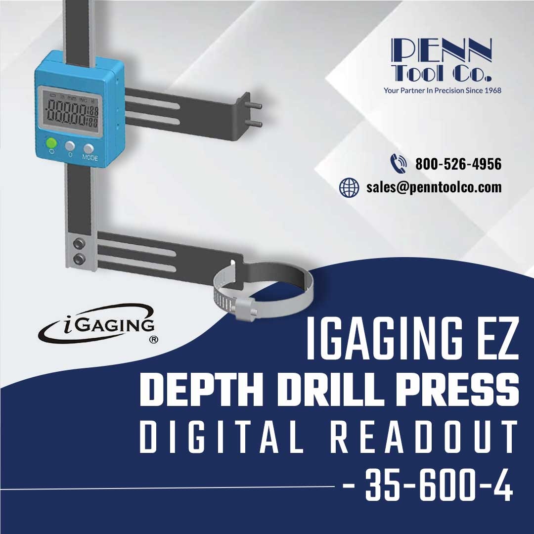 penntoolco's tweet image. Whether drilling 1/2" or 0.485", the iGaging EZ-Depth Digital Drill Press Gauge allows you to manage drill depth utilizing a highly accurate digital display (DRO).

Order Now- penntoolco.com/igaging-ez-dep…

#iGaging #DigitalReadout
#DrillPressDigitalReadout #Tools #penntoolco