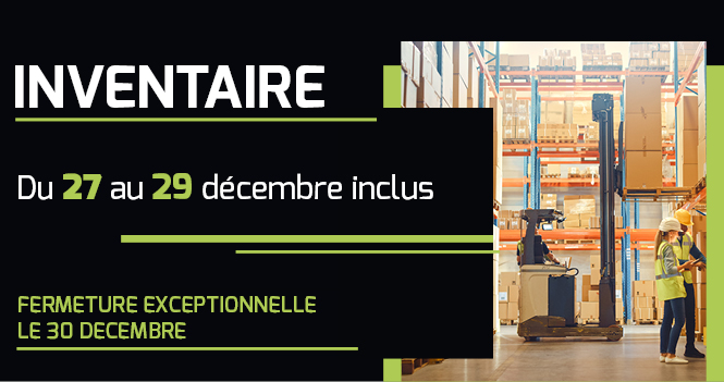 FaureTechno's tweet photo. [ INVENTAIRE ]

📅Du 27 au 29 décembre c’est l’inventaire chez Faure Technologies ! 

🚨ATTENTION 🚨

⚡Toutes vos commandes passées sur cette période ne seront prises en compte qu’à partir du lundi 2 janvier 2023

#fauretechnologies #inventaire #decembre https://t.co/KicbVzenC1