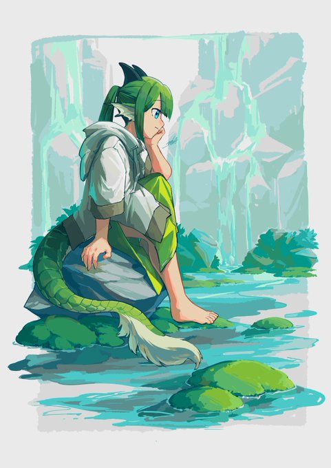 「green tail」 illustration images(Latest｜RT&Fav:50)