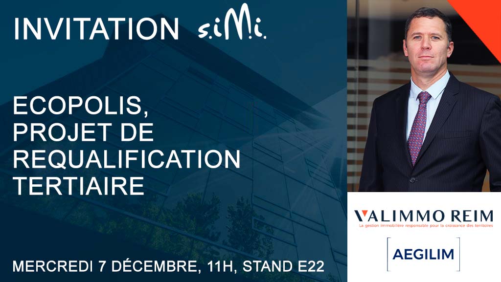 ValimmoReim's tweet photo. 🔶 VALIMMO REIM a le plaisir de vous convier à la présentation de la requalification tertiaire du site #WTC, devenu #Ecopolis, le mercredi 7 décembre à 11h lors du @salonsimi au Palais des Congrès de #Paris. https://t.co/t78fwa5gUH