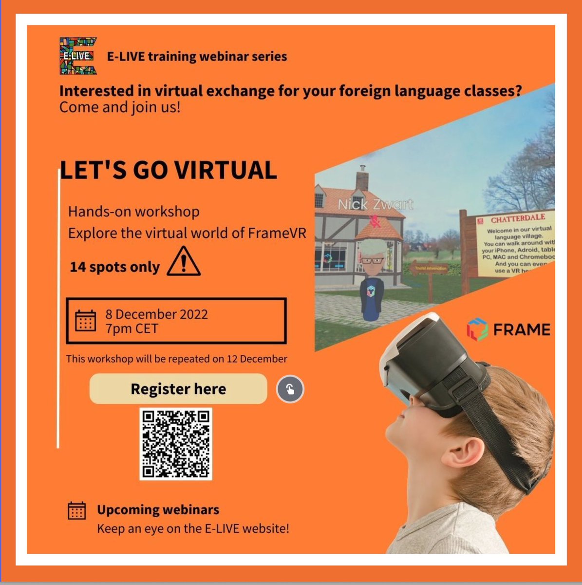 This Thursday, 8th of December we are holding a workshop on Virtual Worlds and VR. Only 14 places available! If you are interested, you can sign up here:

forms.gle/i7EX5ynMU2LBgg…