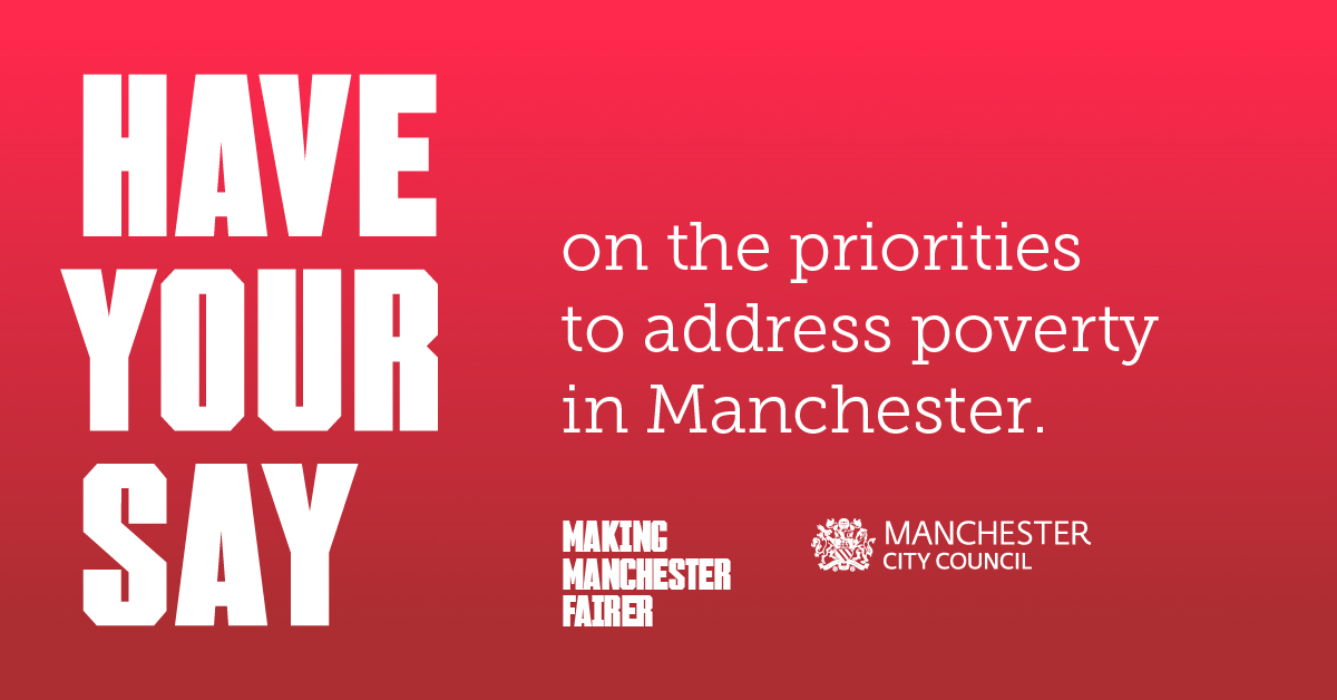 Live or work in Manchester? 

Give us your views on how we should address poverty in our city. 💬 

Take part in our survey which closes on 12 December. 👇

orlo.uk/Survey_CURoC 

#MakingManchesterFarirer
