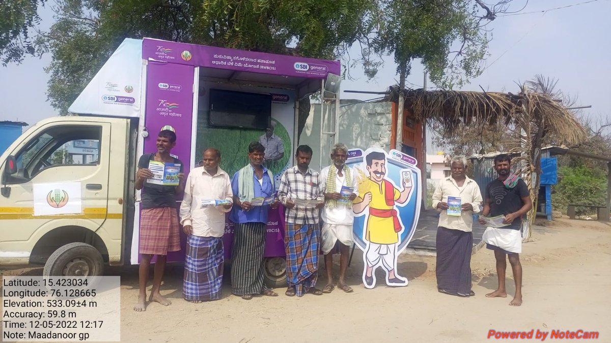 sbigeneral's tweet photo. Following our Crop Insurance Week campaign, we inaugurated publicity mobile Vans at Koppal district of Karnataka.
#SBIGeneralInsurance #CropInsuranceWeek #फसलबीमासप्ताह #AmritMahotsav #IndiaAt75 #अमृतमहोत्सव #PMFBY #AtmanirbharBharat #AtmanirbharKisan #VanCampaign https://t.co/7UdZxP6mt0