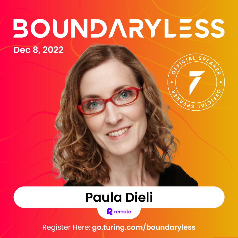 turingcom's tweet photo. Learn how to harness the power of #boundaryless for your business with insights from innovative leaders

👉 @pauladieli, VP of Onboarding &amp; Mobility, Operations team at @remote

👉 @ranimavram, Co-founder &amp; CEO at @withcomplet

👉 @manuthan, Founder at @outsiteco

#Conference