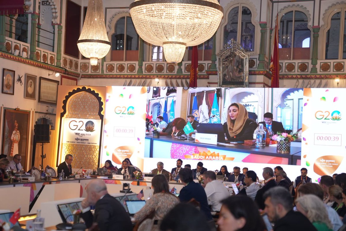 Session on Women-led Development kicks off 🔔

Focussed discussions on bringing women to the fore, and in leading positions, in order to boost socio-economic development and achievement of SDGs.  Tourism and Cultural coperation are also covered in this session.

#G20