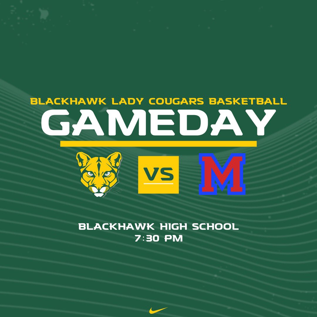 HOME OPENER TONIGHT!!🎉🏀
JV 6pm/ Varsity 7:30pm vs @ladytigers_bb 
TODAY IS A GREAT DAY to push limits, to work hard, to progress, to never give up, to be a great teammate, to HAVE A GREAT DAY!!💚💛💪
<a href="/coachlodovico/">Steve Lodovico</a> <a href="/m12walsh/">Matthew Walsh</a> <a href="/BHSCougarSports/">Blackhawk Athletics</a>