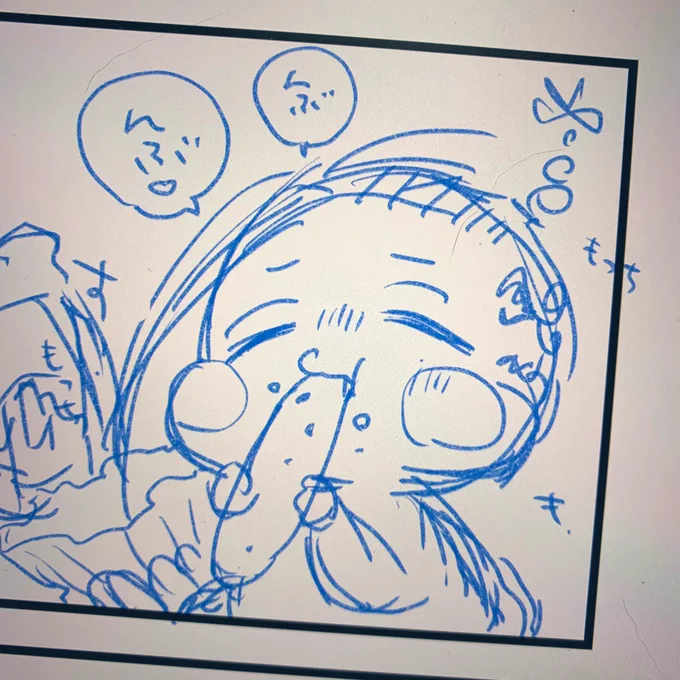 ひでー絵だけどこのもさっりした可愛さを清書できる気がしないから今のうちに晒しとく 