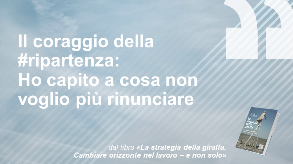 Cosa abbiamo scoperto di positivo in pandemia? #autonomia, #timemanagement, #worklifebalance? Da “cosa non voglio più fare” posso capire “cosa posso fare" partendo da se stessi, #competenze, attitudini per nuovo #lavoro o #cambiamento. <a href="/Edamianieditore/">EnricoDamianiEditore</a> #lastrategiadellagiraffa