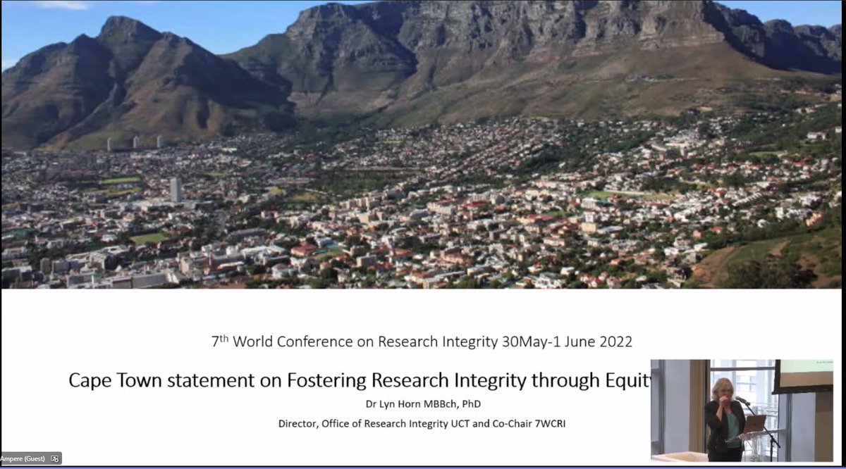 WCRIFoundation's tweet photo. Dr Lyn Horn debuts the #CapeTownStatement at the World Science Forum. But she has to be careful as it is not yet formally published, but will be soon. #WCRI2022 output. https://t.co/hUmIW2SLKx