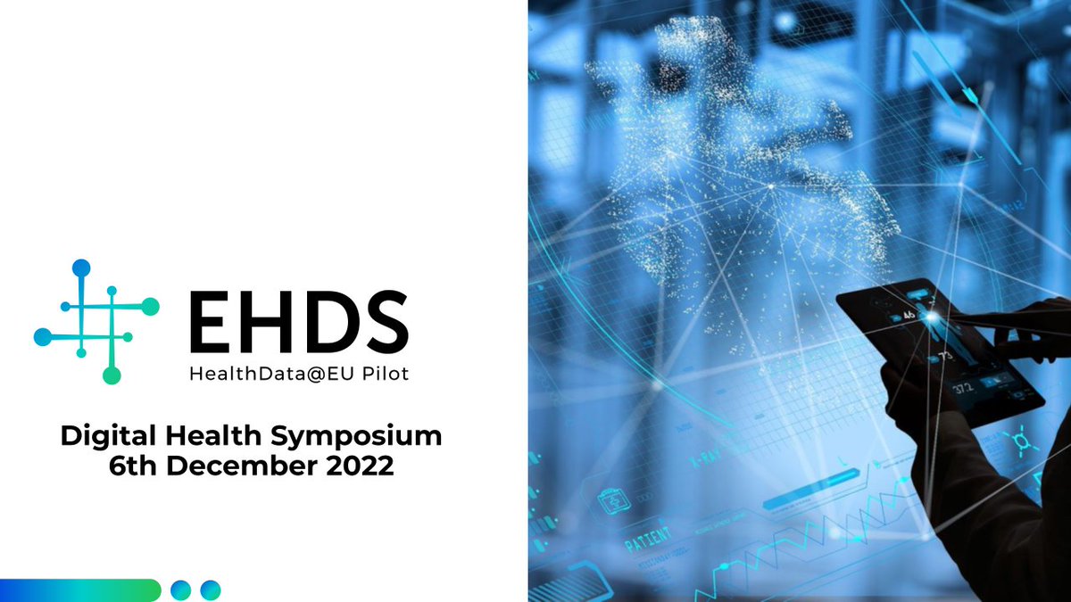 ehds2pilot's tweet photo. Digital Health Symposium 6th December 2022  @JendrossekMario @HealthDataHub : The HealthData@EU pilot project is a major cornerstone of the path towards establishing the European Health Data Space https://t.co/XA1tPjd6Mq