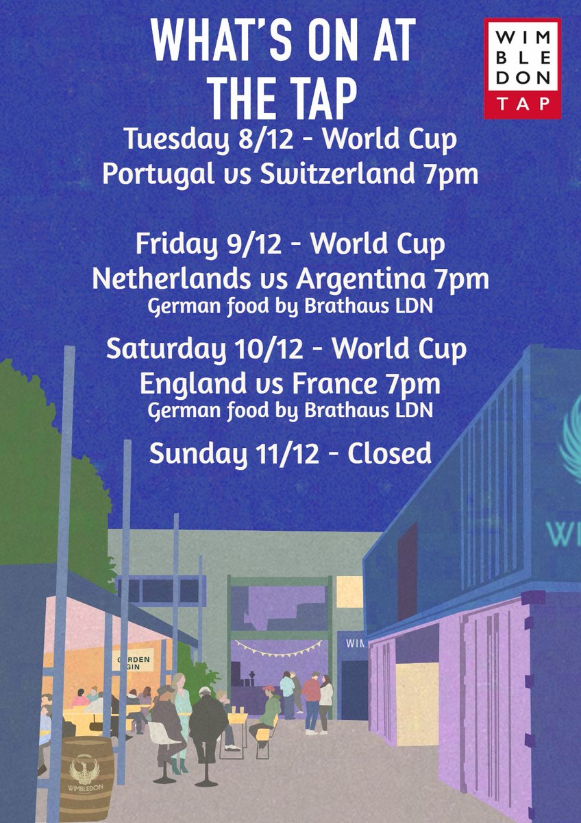 WimbledonTap's tweet photo. This week at the tap https://t.co/bBJgPLEI3R
