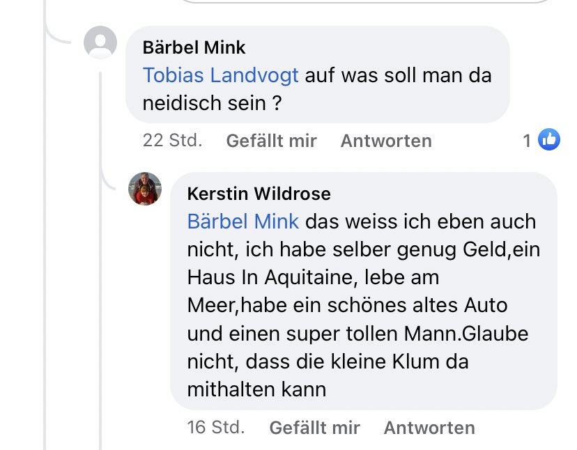 Glaube langsam eher dass Leni Klum ziemlich neidisch auf die Kerstin ist
