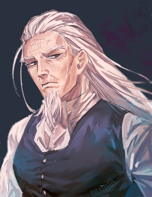 「mature male white hair」 illustration images(Latest)｜2pages
