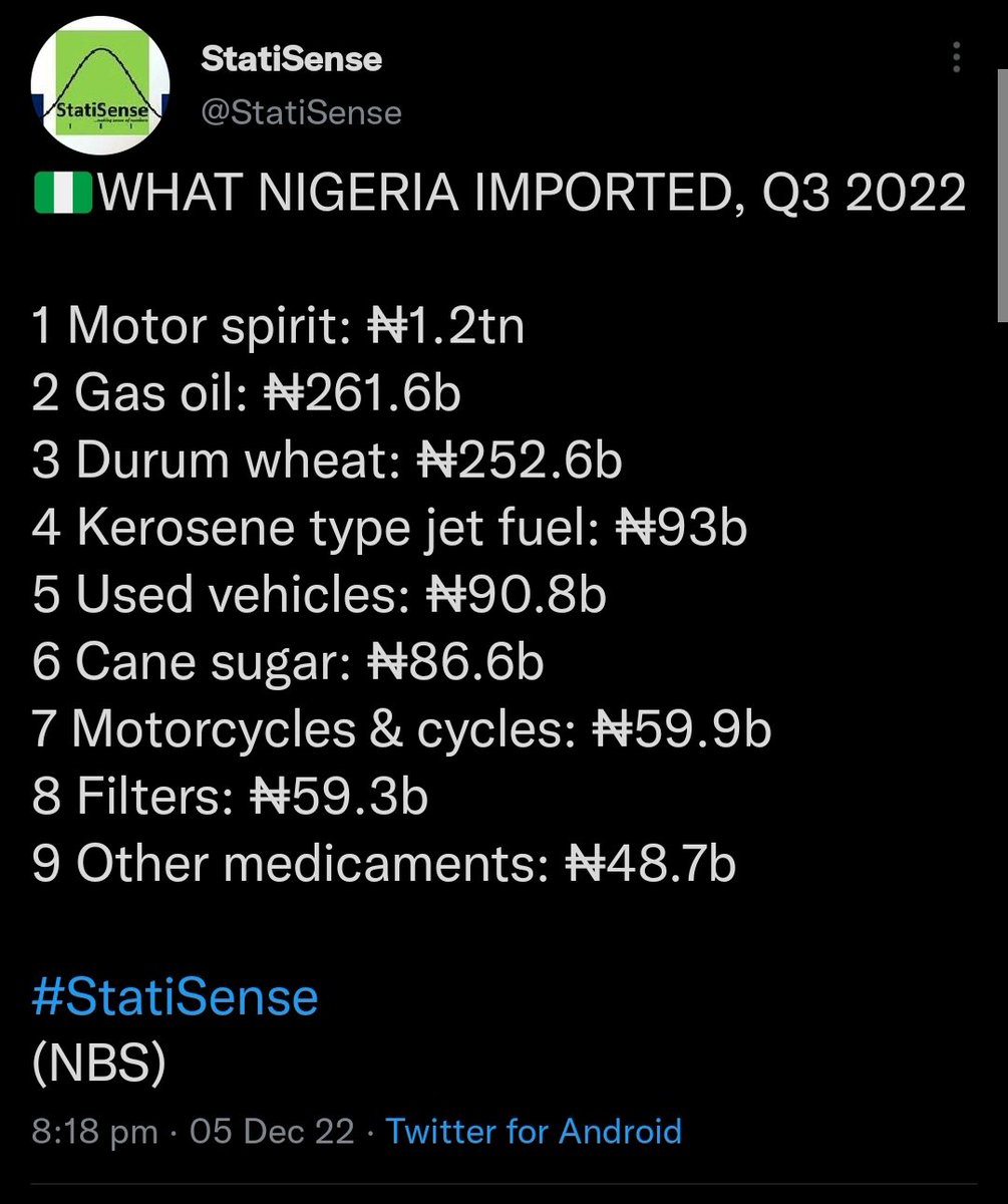 They claim Peter Obi imports that's what is hurting the economy, please which of these are among the items Peter Obi imports?