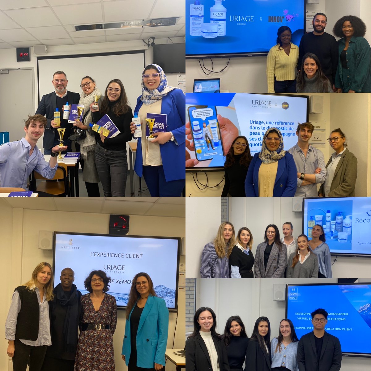 VincentMontet's tweet photo. #GoGoGo Fin de semaine et hier #CompetitionFinale des @MBADMB @EFAP_ @HUBInstitute Full-Time #paris avec @UcarFR @Talk3ADN @AmauryDelloye et labo #Uriage. Merci encore aux marques et bravo à nos étudiant.e.s #mbadmb #marketingdigital #transfonum https://t.co/JBuHNxWBQQ