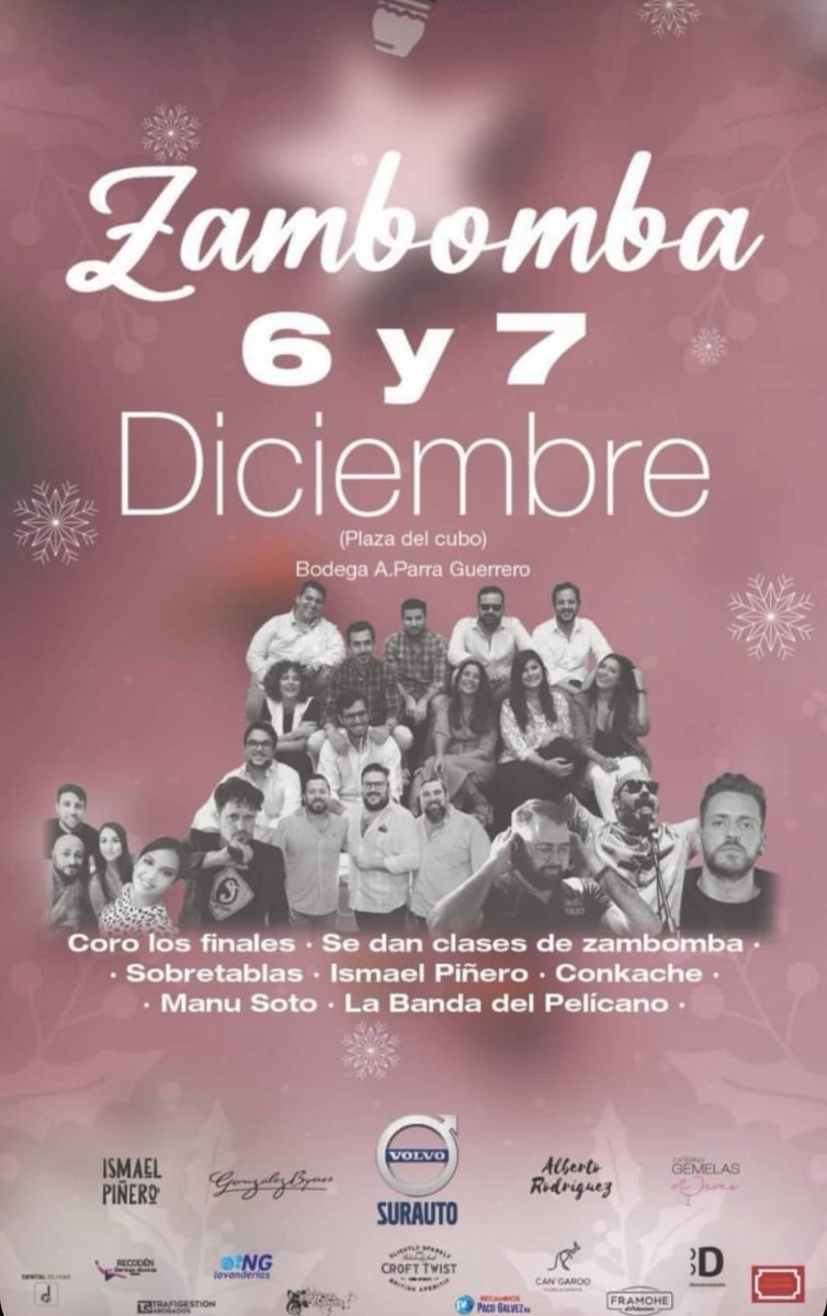 corolosfinales's tweet photo. 🌲 #ZAMBOMBAS | ¡¡Nos vemos esta tarde!!

¡Os esperamos en la Bodega A. Parra Guerrero (Plaza del Cubo) con nuestros amigos de “Zambombas al Jerez” a partir de las 16:00 h con el mejor ambiente y los villancicos de siempre!

!Pasamos lista! ✍️
#CoroLosFinales
#ZambombasJerez22 https://t.co/G9QKyt06iA