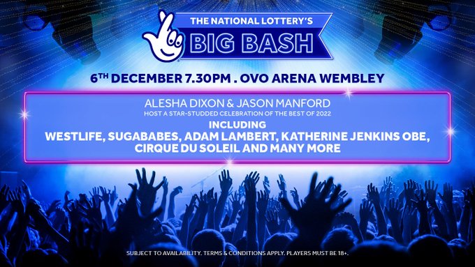 CelebBulletin's tweet image. .@adamlambert, @Tom_Grennan, @westlifemusic, @KathJenkins, @JoelCorry and more perform in @TNLUK’s #BigBash, hosted by @AleshaOfficial and @JasonManford, at the @OVOArena tonight #TNLBigBash
