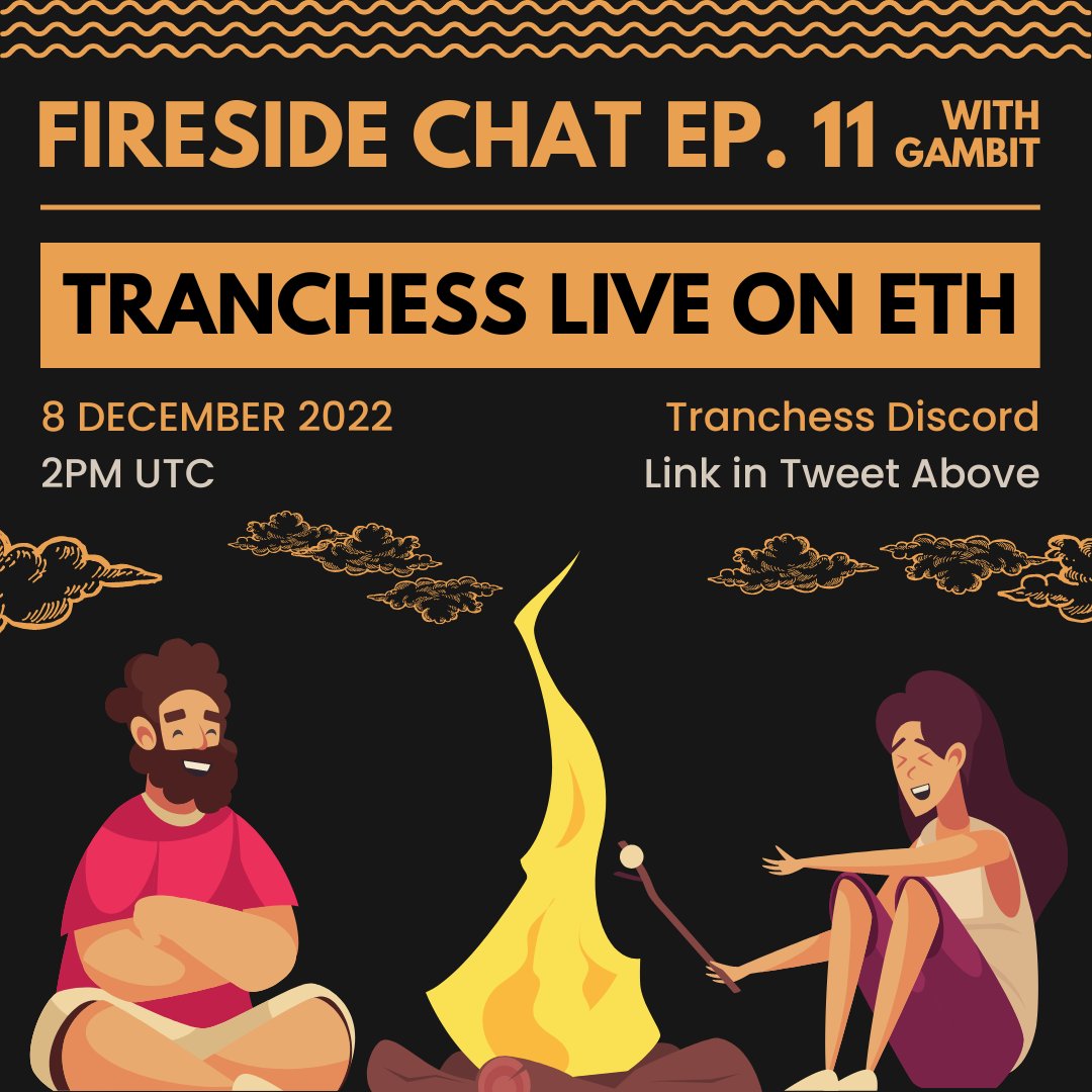 Tranchess's tweet photo. Tune into our next Fireside Chat about our Ethereum launch and our new liquid staking product qETH, hosted by Gambit @tyu_ponzu (Chief Growth Officer)!

Where? Our Tranchess Official Discord: https://t.co/zwY6gV4OlF
When? 8 December, 2PM UTC

#DeFi $CHESS #qETH #ETH #Ethereum https://t.co/yJYwMd8iBP