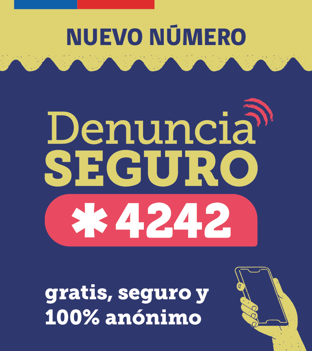 SubPrevDelito's tweet photo. 📲¡#DenunciaSeguro tiene nuevo número!
Si sabes de algún delito y quieres denunciarlo de manera anónima, gratuita y segura, desde celulares marca *4242 
🖱️Recuerda que también puedes denunciar a través de https://t.co/Bo9mwKJ60g las 24 horas del día, los 365 días del año https://t.co/fP2V2loanV