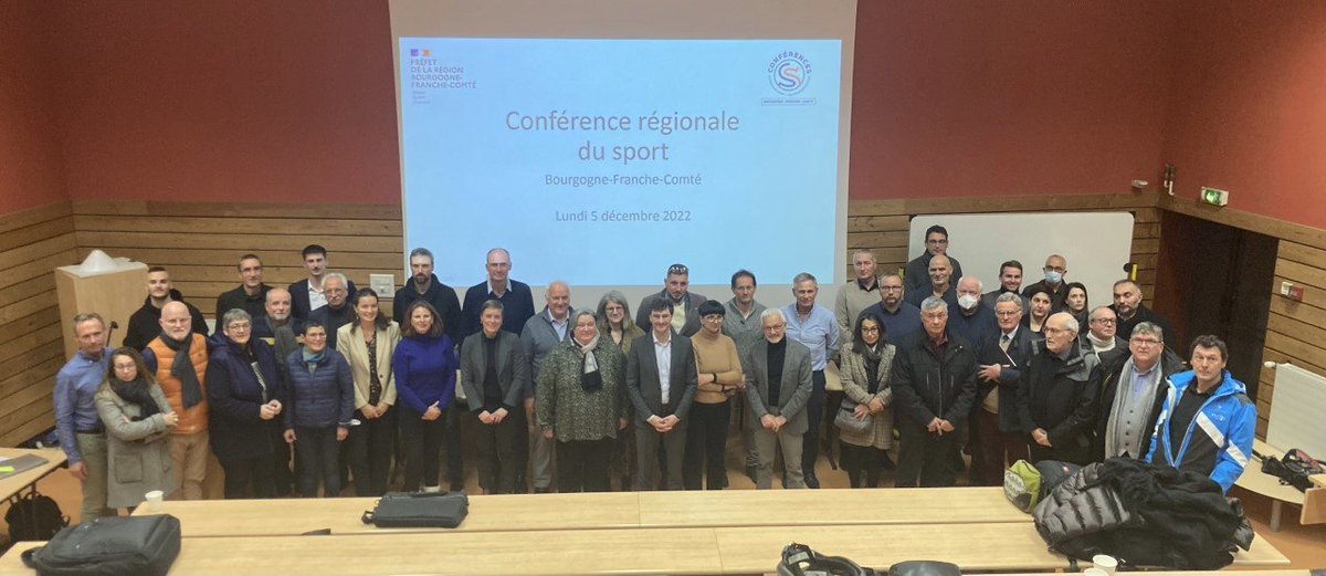 C'est avec un grand honneur que le CROS BFC annone l'adoption unanime du nouveau Projet Sportif Territorial (PST) de Bourgogne-Franche-Comté. Celui-ci encouragera de manière certaine le développement du sport dans notre région !
<a href="/Agence_du_Sport/">Agence nationale du Sport</a> <a href="/willybourgeois/">☰ Willy Bourgeois</a> <a href="/TITONAnneLise/">TITON Anne-Lise</a>